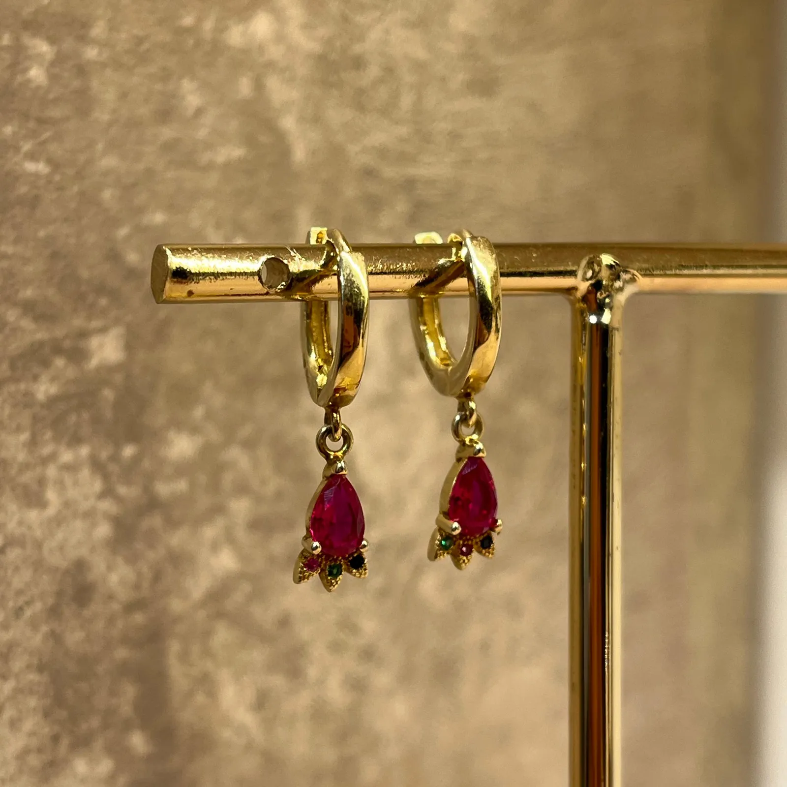Aros de plata rosa