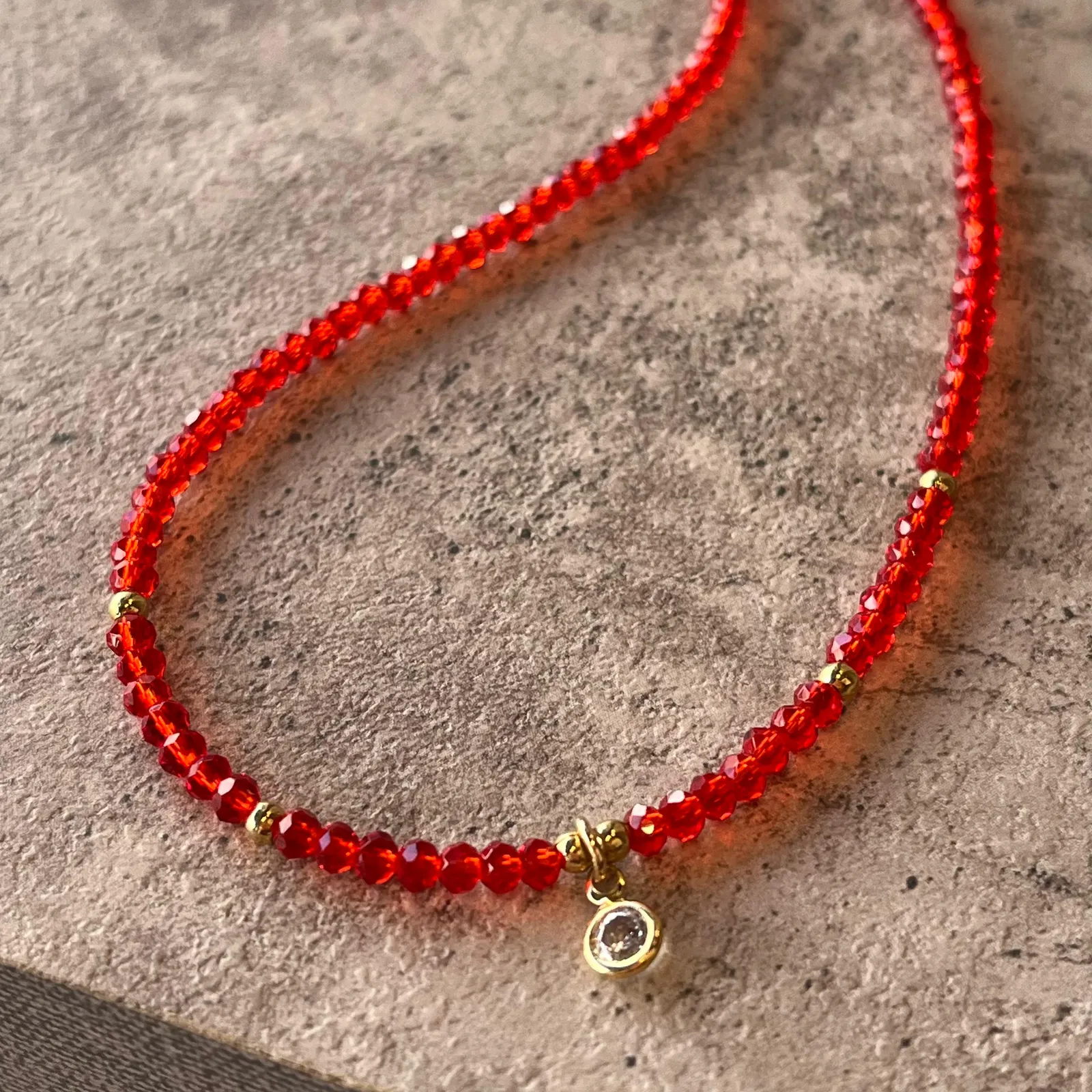 Collar Holi Rojo claro